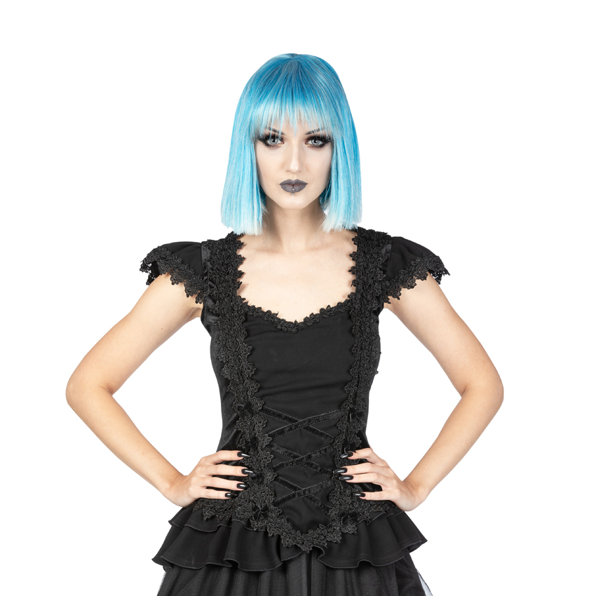 Velvet Waist-Accentuating Top (image for) Velvet Waist-Accentuating Top