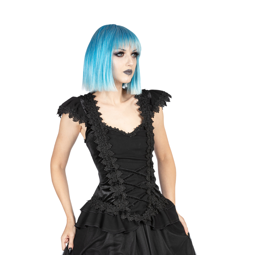 (image for) Velvet Waist-Accentuating Top