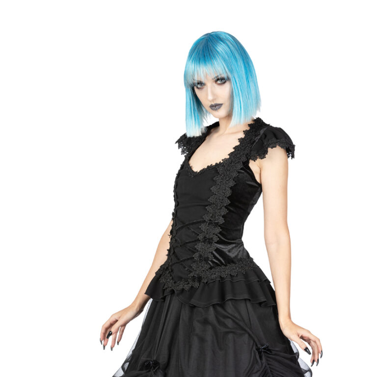 (image for) Velvet Waist-Accentuating Top