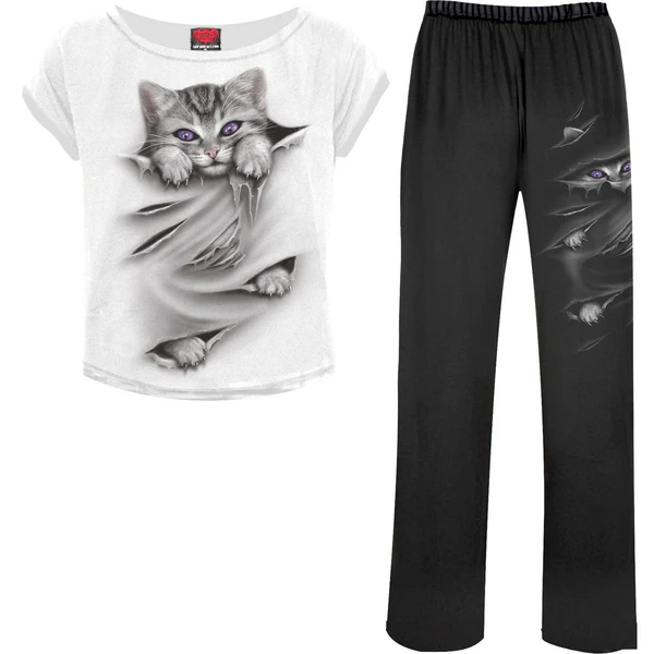 BRIGHT EYES - 4pc Gothic Pyjama Set (image for) BRIGHT EYES - 4pc Gothic Pyjama Set