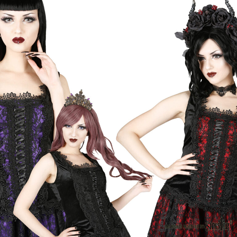 Velvet & Lace Corset Top (image for) Velvet & Lace Corset Top