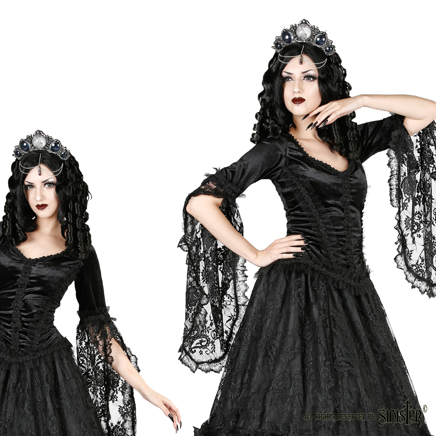 French Lace & Velvet Gothic Top (image for) French Lace & Velvet Gothic Top