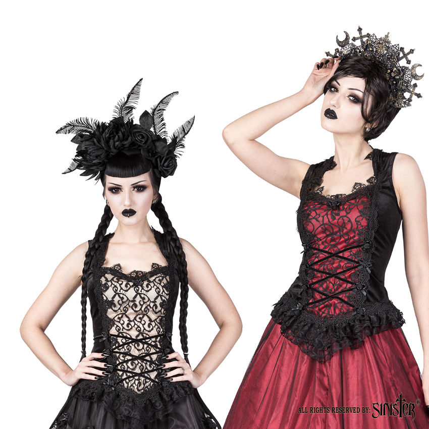 Gothic Lace & Velvet Top (image for) Gothic Lace & Velvet Top